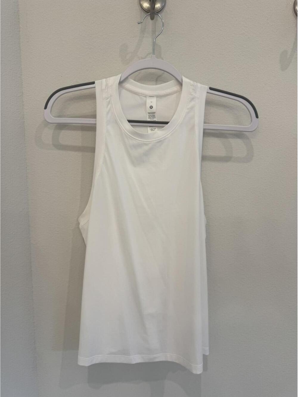 Lululemon White Sleeveless Athletic Tank Top Size 12